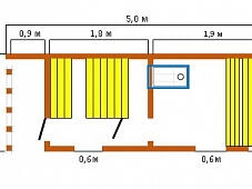 №3 Комфорт модель 5х2,3 с крыльцом
