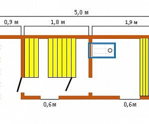№3 Комфорт модель 5х2,3 с крыльцом